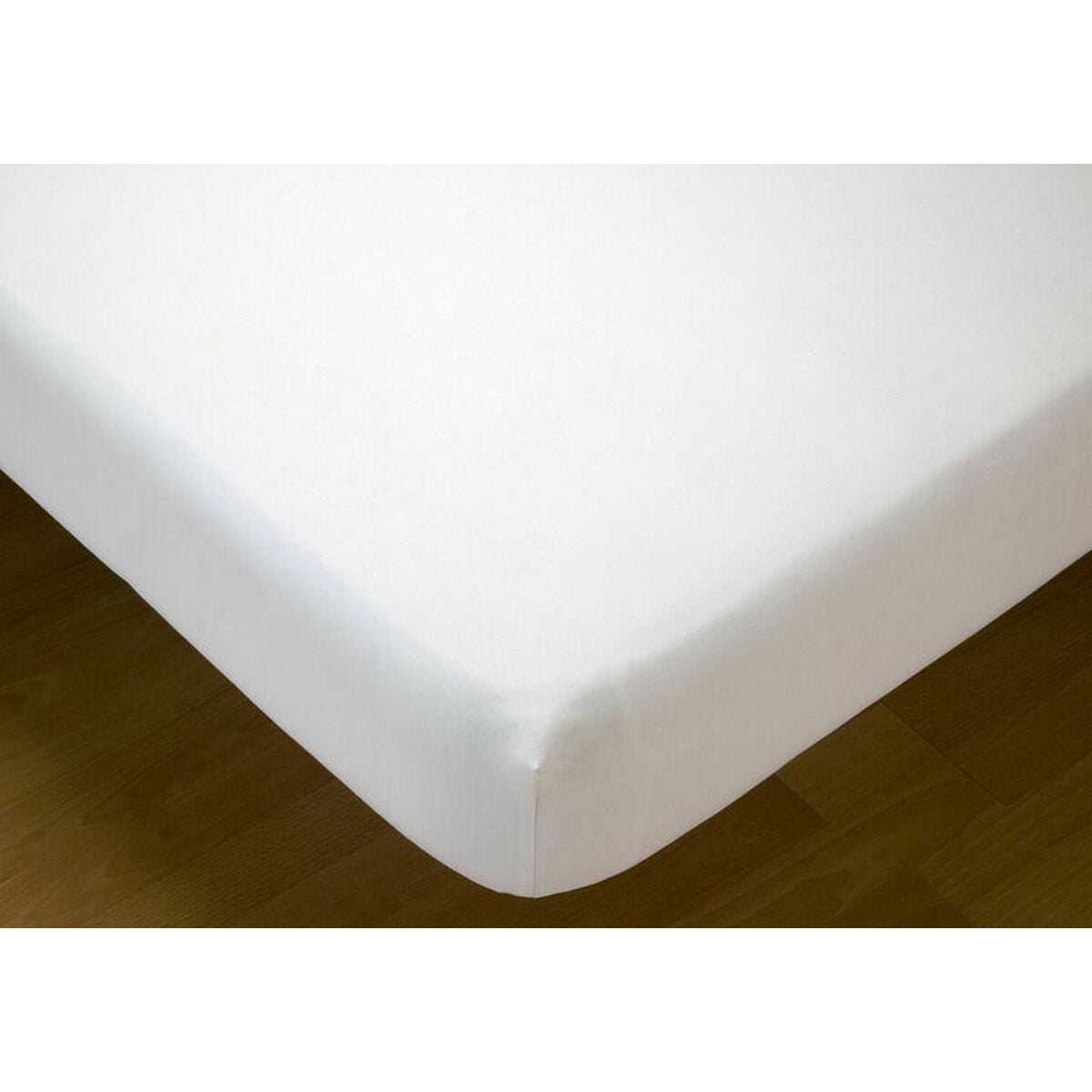 Fitted bottom sheet Hosteline MONACO LISO White-0