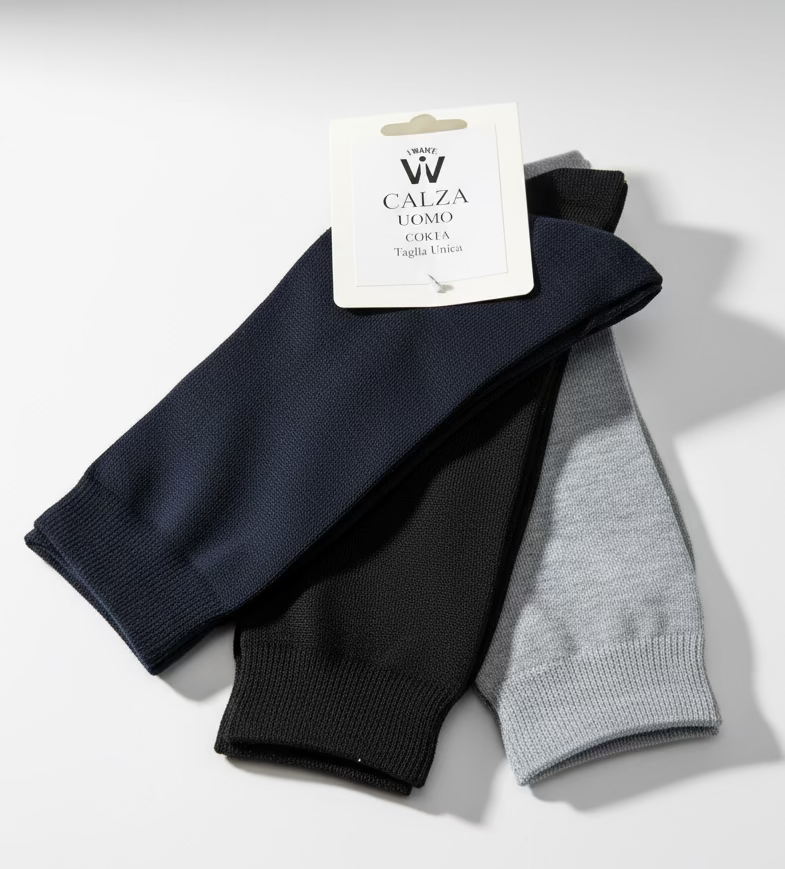 Calza uomo corta caldo cotone 3 pack